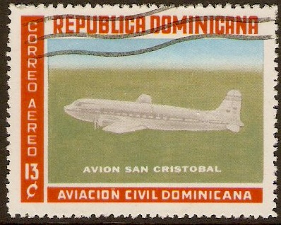 Dominican Republic 1960 13c Civil Aviation stamp. SG798.