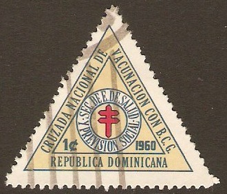 Dominican Republic 1960 1c TB Relief Fund stamp. SG799.