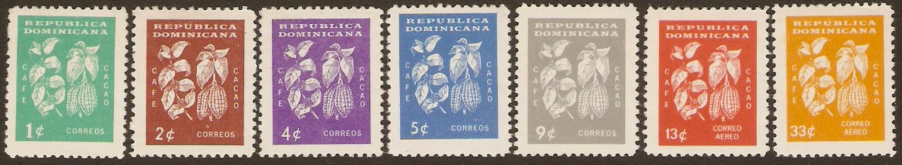 Dominican Republic 1961 Coffee and Cocoa Set. SG836-SG842.