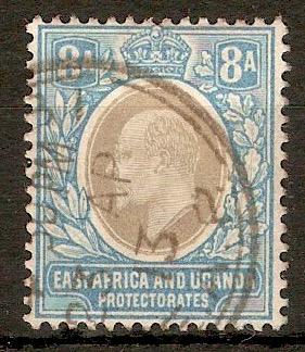 East Africa and Uganda 1904 8a Grey and pale blue. SG25.