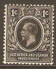 East Africa and Uganda 1912 1c Black. SG44.