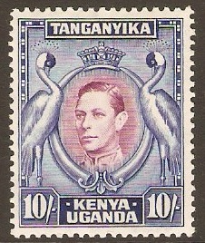 Kenya, Uganda and Tanganyika 1938 10s Purple and blue. SG149.