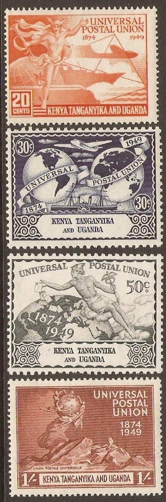 KUT 1949 UPU 75th Anniversary. SG159-SG162.