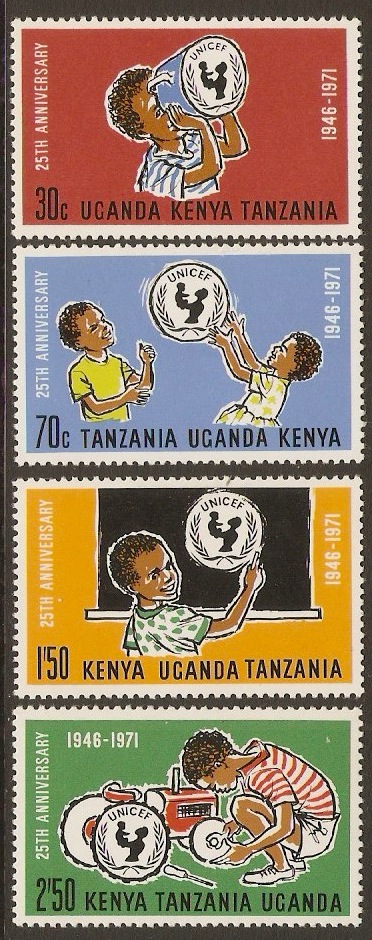KUT 1972 UNICEF Anniversary Stamps Set. SG310-SG313.