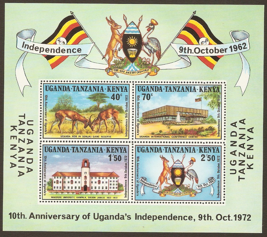 KUT 1972 Ugandan Independence Stamps Sheet. SGMS323.