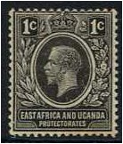 East Africa and Uganda 1921 1c. Black. SG65.