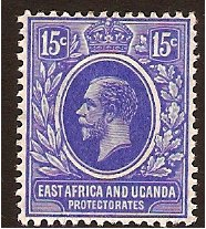 East Africa and Uganda 1912 15c. Bright Blue. SG49.