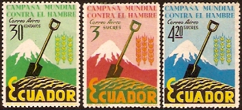 Ecuador 1963 Freedom From Hunger Set. SG1224-SG1226.