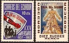 Ecuador 1963 Social Insurance Set. SG1242-SG1243.