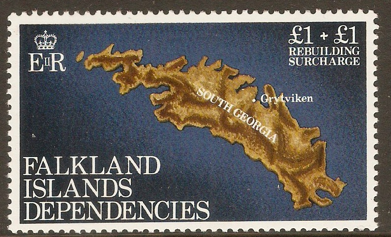 Falkland Islands Dependencies 1982 1 +1 Rebuilding Fund. SG112