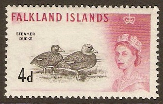 Falkland Islands 1960 4d Black and red. SG198.
