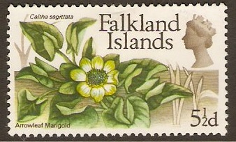 Falkland Islands 1968 5d Flowers Series. SG238.