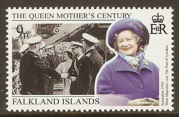Falkland Islands 1999 9p Queen Mother series. SG843.