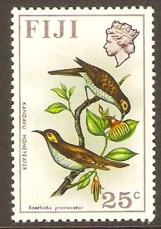 Fiji 1971 25c Birds and Flowers Series. SG468.