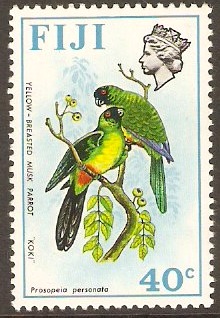 Fiji 1971 40c Birds and Flowers Series. SG517.