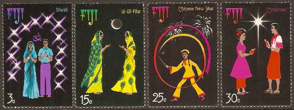 Fiji 1975 Festivals of Joy Stamps Set. SG521-SG524.