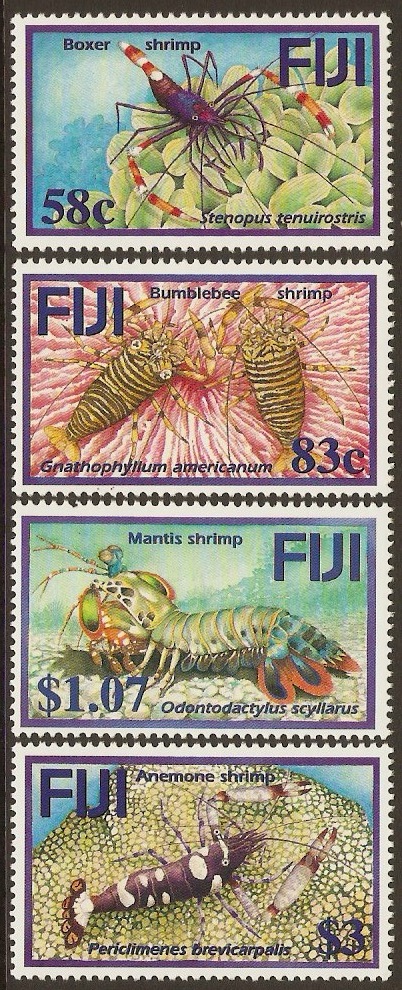 Fiji 2004 Shrimps Set. SG1222-SG1225.