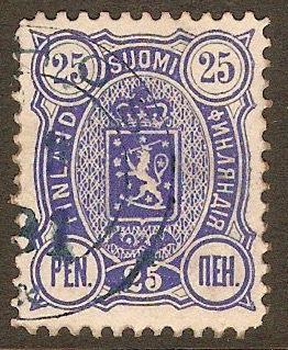 Finland 1889 25p Blue. SG116.