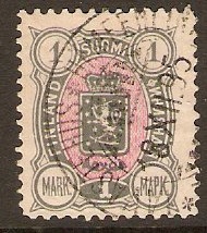 Finland 1889 1m Grey and rose. SG119.