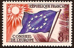 France 1958 8f Flag of Europe. SGC2.
