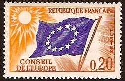 France 1963 20c Flag of Europe. SGC7.