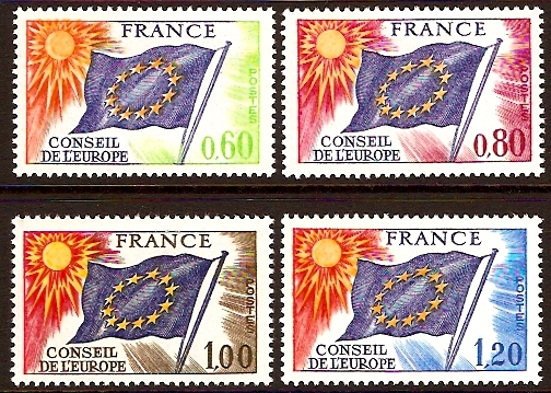 France 1975 Flag of Europe Set. SGC16-SGC19.