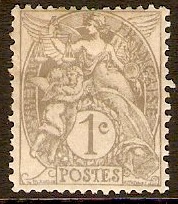 France 1900 1c Grey. SG288.