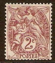 France 1900 2c Claret. SG289.