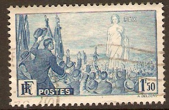 France 1937 1f.50 Peace Propaganda Stamp. SG561.