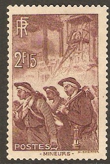 France 1938 2f.15 Miners Stamp. SG597.