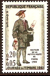 France 1961 Stamp Day. SG1516.