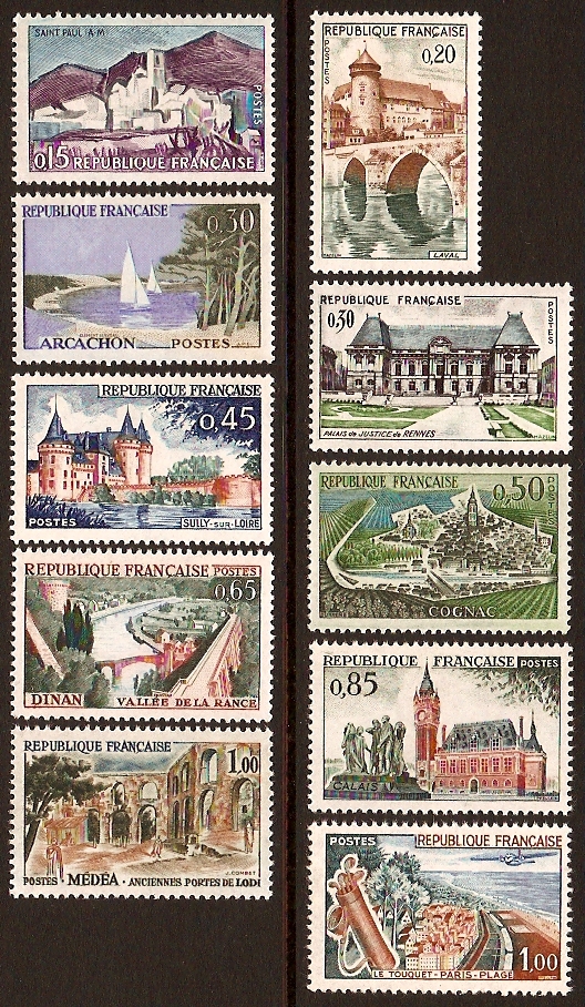 France 1961 Tourism Set. SG1541-SG1550.