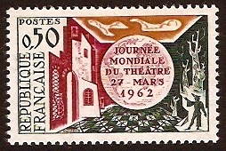 France 1962 Theatre Day Stamp. SG1565.