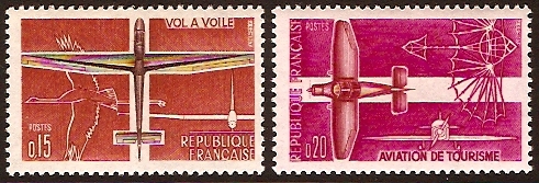 France 1962 Aviation Stamps. SG1572-SG1573.