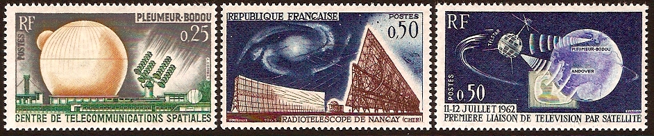France 1962 Satellite Link Set. SG1587-SG1589.