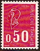 France 1971 50c cerise. SG1905.