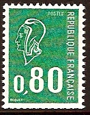 France 1971 80c emerald. SG1905c.