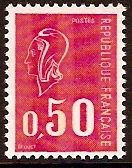 France 1971 50c cerise. SG1905p.