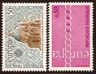 France 1971 Europa Stamps. SG1925-SG1926.