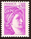 France 1981 90c bright mauve. SG2221.