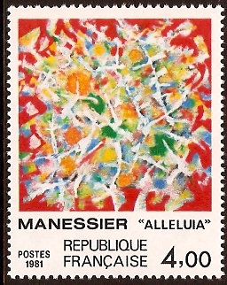 France 1981 Painting by Manessier. SG2435.