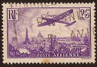 France 1936 2f25 Violet - Airmail Stamp. SG536.