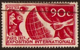 France 1936 90c Red. SG559.