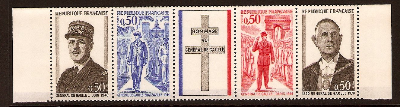 France 1971 De Gaulle 1st Anniv. of his Death. SG1937-SG1940.