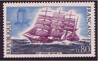 France 1971 Barque Antoinette Stamp. SG1920.