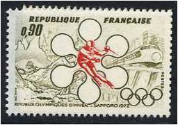France 1972 Winter Olympic Games Stamp. SG1949.