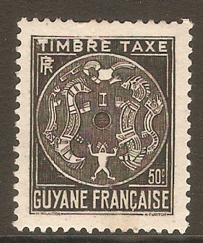 French Guiana 1947 50c Black - Postage Due. SGD246.