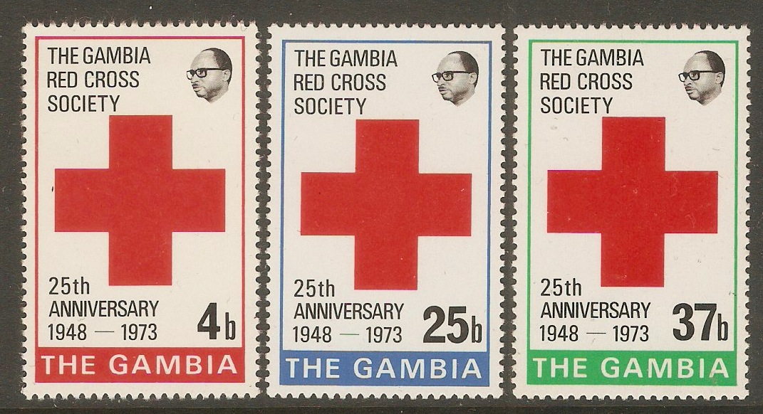 Gambia 1973 Red Cross Anniversary set. SG312-SG314.
