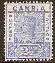 Gambia 1898 2d Ultramarine. SG40.