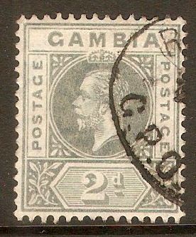 Gambia 1912 2d Greyish slate. SG89.